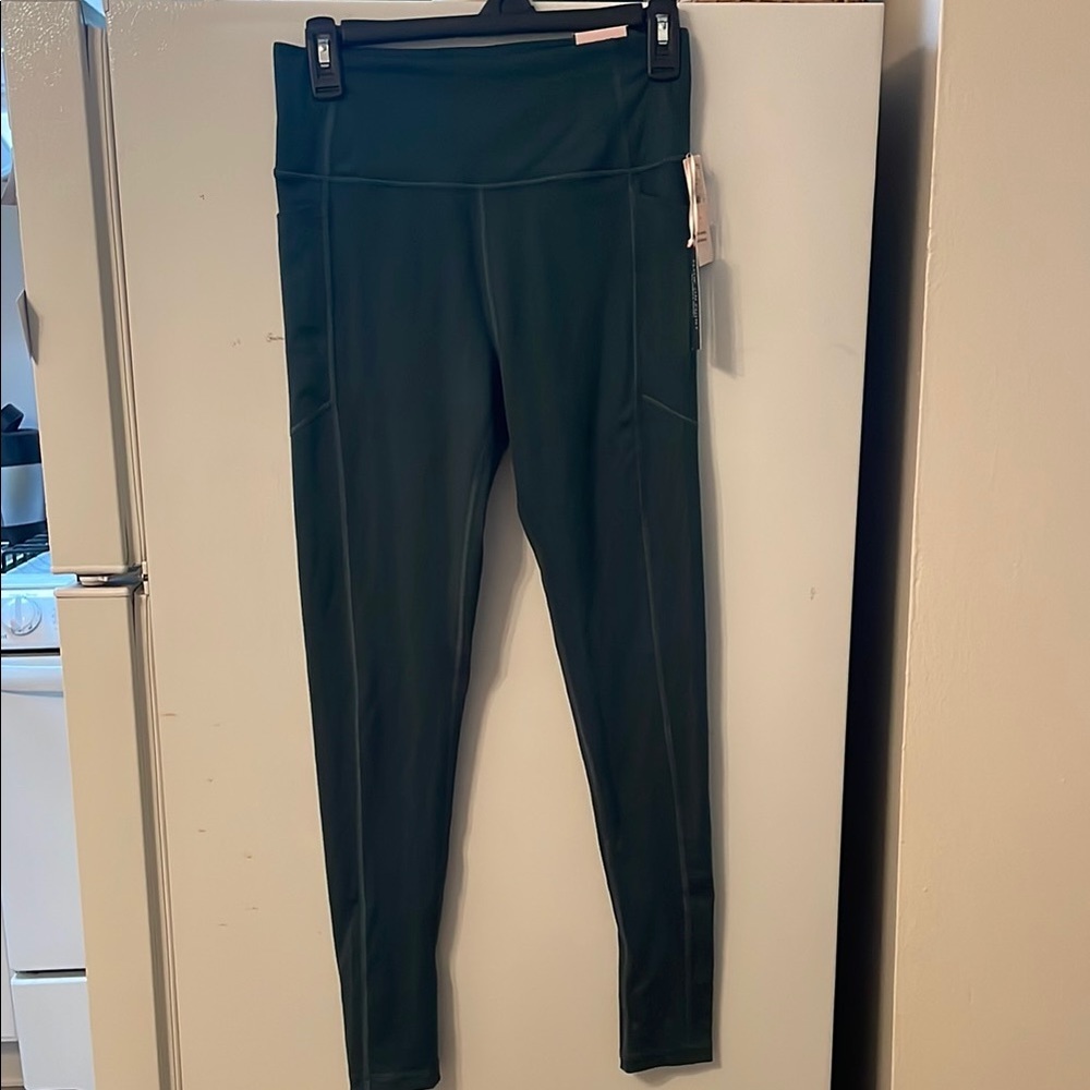 Victoria’s Secret Flow on Point Dark Green High-Waisted Leggings Size 8 Reg‎ NWT